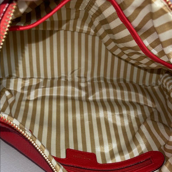 Kate Spade Red Pebble Leather Shoulder Bag - Picture 9 of 10